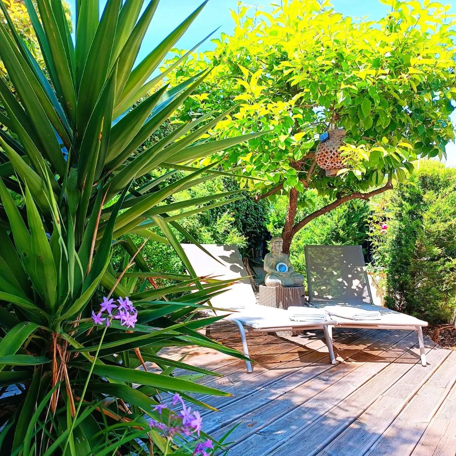 Terrasse privée et ensoleillée – Studio Villa Nui à Cuers